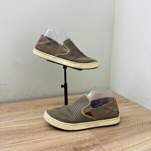 OluKai Pehuea Green breathable slip-on shoes Women’s Size 7.5